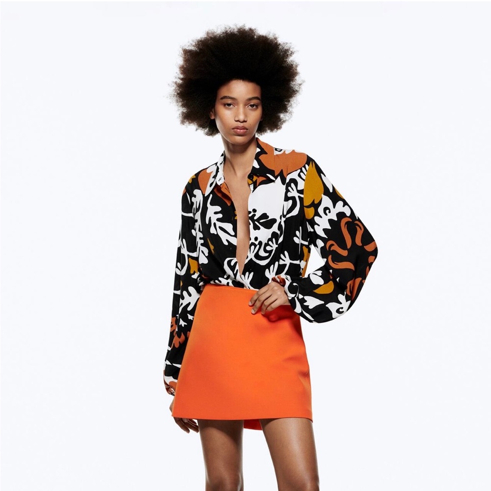 Zara Blouse - Printed Voluminous Sleeves